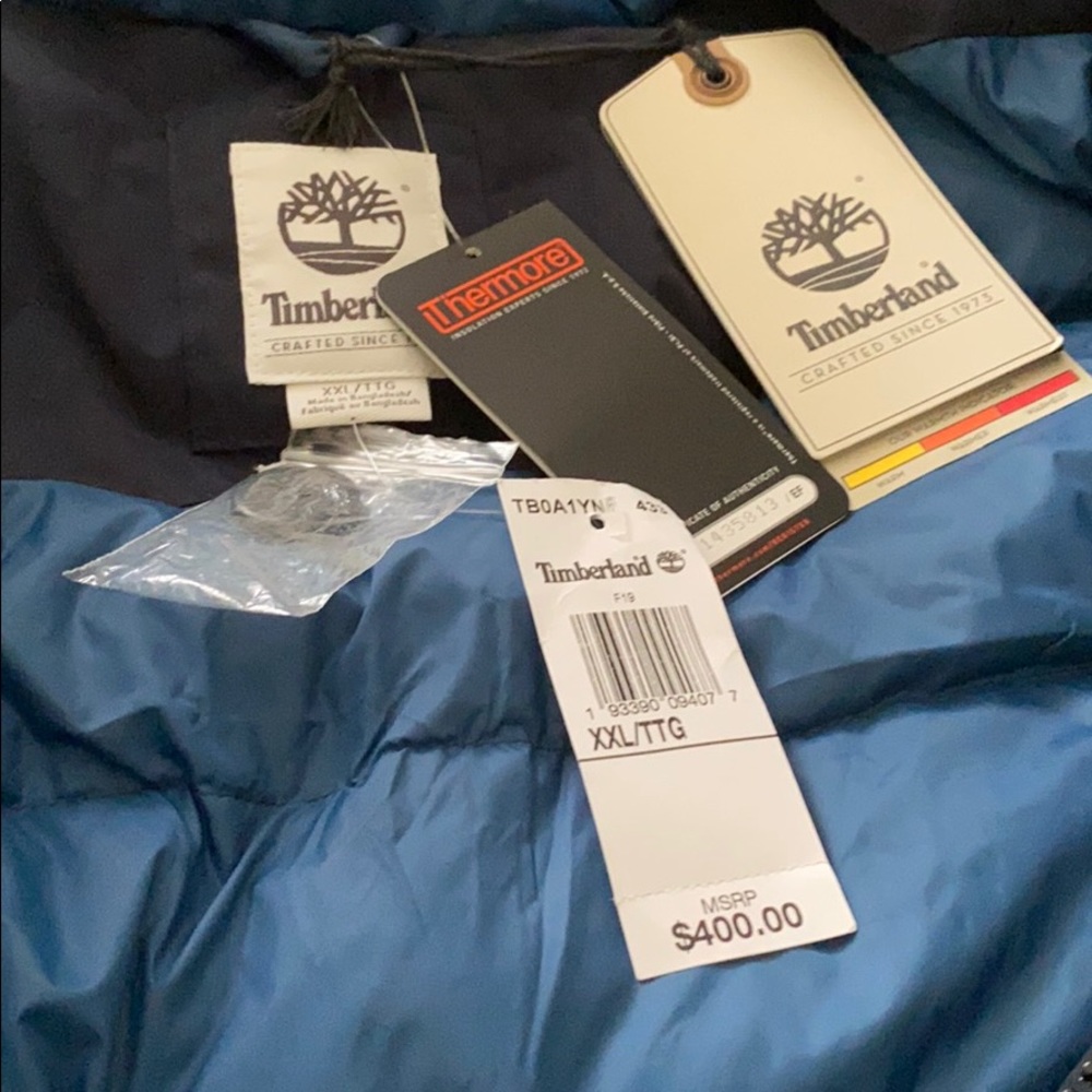 Timberland Scar Ridge Men Parka Downfree Dark Blue - Picture 10 of 10